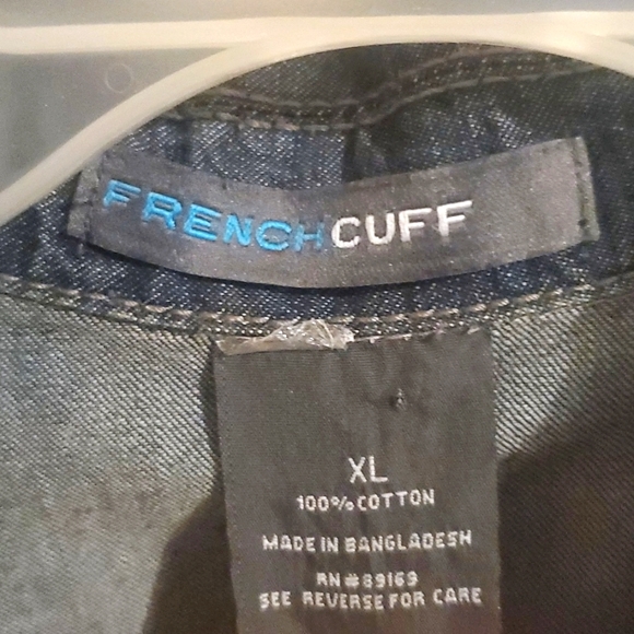 French Cuff denim blazer/ jacket - Picture 2 of 4